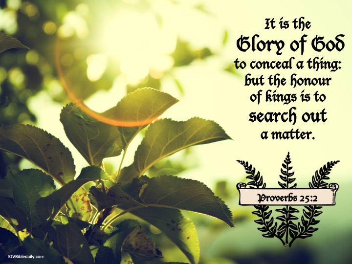 Proverbs 25 2 KJV