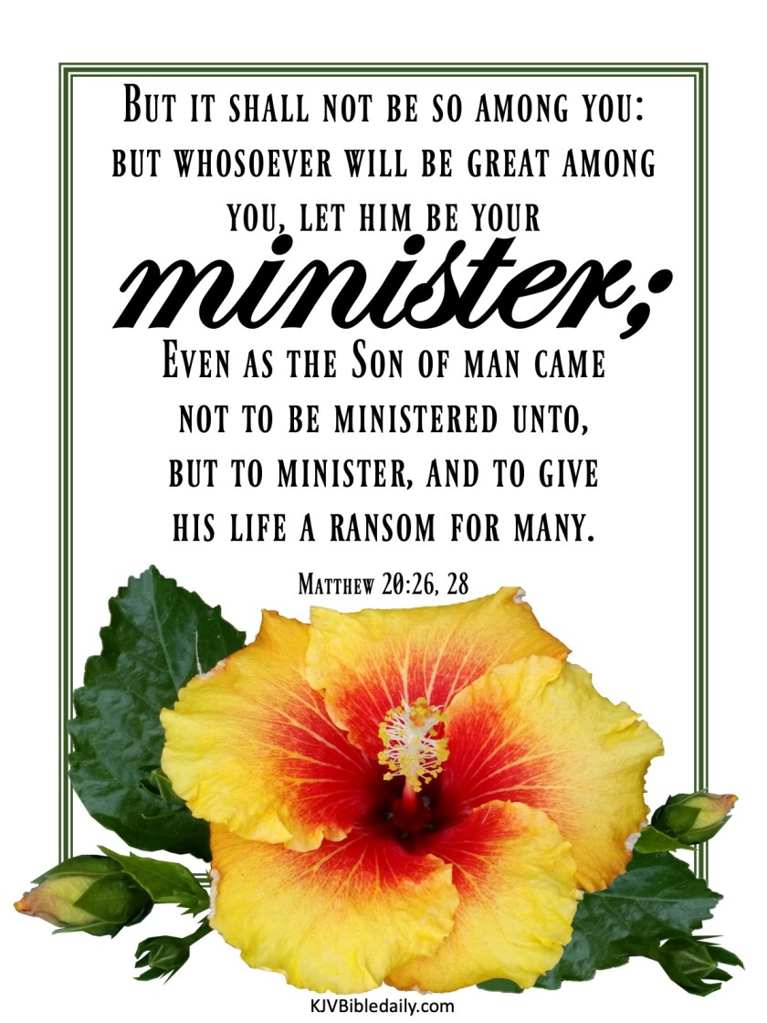 Matthew 20 26, 28 KJV