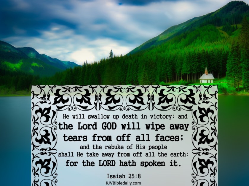 Isaiah 25-8 KJV