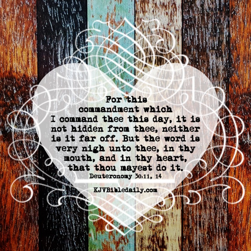 Deuteronomy 30-11, 14 KJV