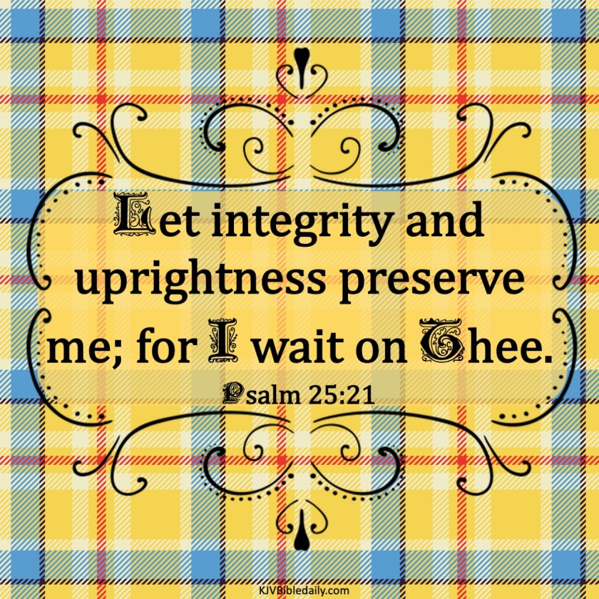 Psalm 25 21 KJV